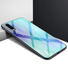 Handyhülle Silikon Hülle Rahmen Schutzhülle Spiegel Modisch Muster K04 für Huawei P30 Blau