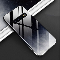 Handyhülle Silikon Hülle Rahmen Schutzhülle Spiegel Modisch Muster K10 für Samsung Galaxy S10 Schwarz