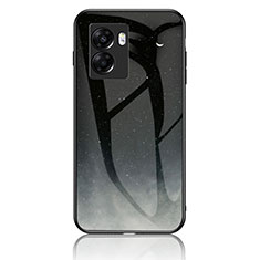 Handyhülle Silikon Hülle Rahmen Schutzhülle Spiegel Modisch Muster LS1 für Oppo A57 5G Grau