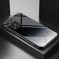 Handyhülle Silikon Hülle Rahmen Schutzhülle Spiegel Modisch Muster LS1 für Oppo A77s Grau