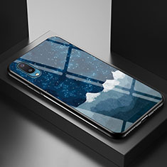 Handyhülle Silikon Hülle Rahmen Schutzhülle Spiegel Modisch Muster LS1 für Samsung Galaxy A02 Blau