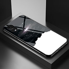 Handyhülle Silikon Hülle Rahmen Schutzhülle Spiegel Modisch Muster LS1 für Samsung Galaxy A03 Core Schwarz