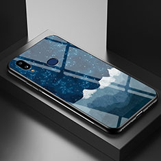 Handyhülle Silikon Hülle Rahmen Schutzhülle Spiegel Modisch Muster LS1 für Samsung Galaxy A10s Blau