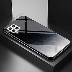 Handyhülle Silikon Hülle Rahmen Schutzhülle Spiegel Modisch Muster LS1 für Samsung Galaxy A22 4G Grau