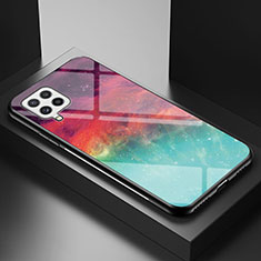 Handyhülle Silikon Hülle Rahmen Schutzhülle Spiegel Modisch Muster LS1 für Samsung Galaxy A22 4G Rot