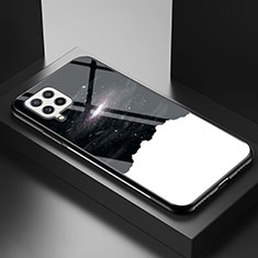 Handyhülle Silikon Hülle Rahmen Schutzhülle Spiegel Modisch Muster LS1 für Samsung Galaxy A22 4G Schwarz