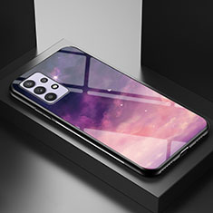 Handyhülle Silikon Hülle Rahmen Schutzhülle Spiegel Modisch Muster LS1 für Samsung Galaxy A32 4G Violett