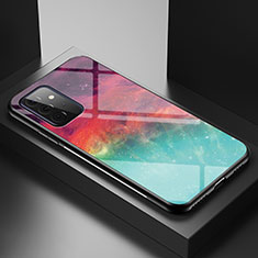 Handyhülle Silikon Hülle Rahmen Schutzhülle Spiegel Modisch Muster LS1 für Samsung Galaxy A72 4G Rot