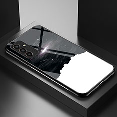 Handyhülle Silikon Hülle Rahmen Schutzhülle Spiegel Modisch Muster LS1 für Samsung Galaxy F13 4G Schwarz