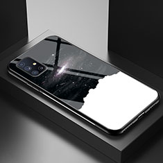 Handyhülle Silikon Hülle Rahmen Schutzhülle Spiegel Modisch Muster LS1 für Samsung Galaxy M31s Schwarz