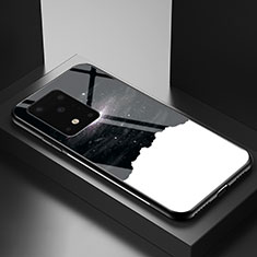 Handyhülle Silikon Hülle Rahmen Schutzhülle Spiegel Modisch Muster LS1 für Samsung Galaxy S20 Plus Schwarz