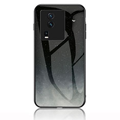 Handyhülle Silikon Hülle Rahmen Schutzhülle Spiegel Modisch Muster LS1 für Vivo iQOO Neo7 5G Grau