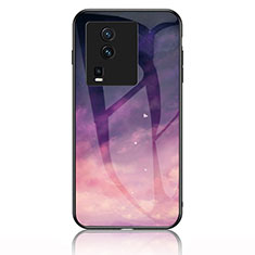 Handyhülle Silikon Hülle Rahmen Schutzhülle Spiegel Modisch Muster LS1 für Vivo iQOO Neo7 5G Violett