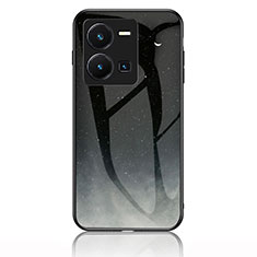 Handyhülle Silikon Hülle Rahmen Schutzhülle Spiegel Modisch Muster LS1 für Vivo Y35 4G Grau