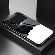 Handyhülle Silikon Hülle Rahmen Schutzhülle Spiegel Modisch Muster LS1 für Xiaomi Poco M4 5G Schwarz