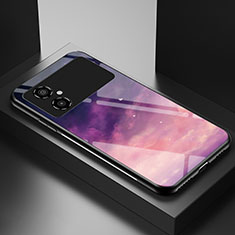 Handyhülle Silikon Hülle Rahmen Schutzhülle Spiegel Modisch Muster LS1 für Xiaomi Poco M4 5G Violett