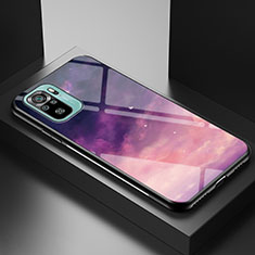 Handyhülle Silikon Hülle Rahmen Schutzhülle Spiegel Modisch Muster LS1 für Xiaomi Poco M5S Violett