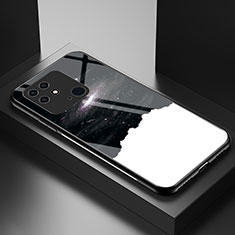 Handyhülle Silikon Hülle Rahmen Schutzhülle Spiegel Modisch Muster LS1 für Xiaomi Redmi 10C 4G Schwarz
