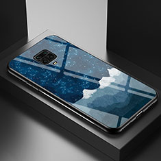 Handyhülle Silikon Hülle Rahmen Schutzhülle Spiegel Modisch Muster LS1 für Xiaomi Redmi Note 9S Blau