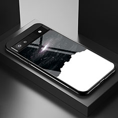 Handyhülle Silikon Hülle Rahmen Schutzhülle Spiegel Modisch Muster LS2 für Google Pixel 6a 5G Schwarz