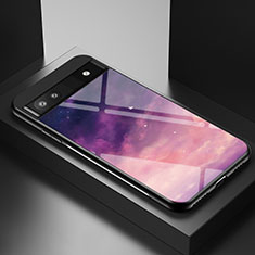 Handyhülle Silikon Hülle Rahmen Schutzhülle Spiegel Modisch Muster LS2 für Google Pixel 6a 5G Violett
