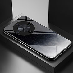 Handyhülle Silikon Hülle Rahmen Schutzhülle Spiegel Modisch Muster LS2 für Huawei Honor Magic6 Lite 5G Grau
