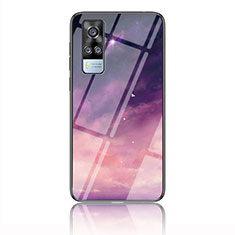 Handyhülle Silikon Hülle Rahmen Schutzhülle Spiegel Modisch Muster LS2 für Vivo Y31 (2021) Violett