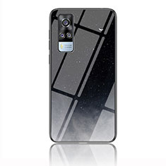 Handyhülle Silikon Hülle Rahmen Schutzhülle Spiegel Modisch Muster LS2 für Vivo Y53s NFC Grau