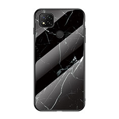Handyhülle Silikon Hülle Rahmen Schutzhülle Spiegel Modisch Muster LS2 für Xiaomi Redmi 10A 4G Schwarz