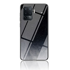 Handyhülle Silikon Hülle Rahmen Schutzhülle Spiegel Modisch Muster LS4 für Oppo Reno5 Lite Grau