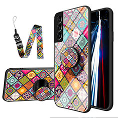 Handyhülle Silikon Hülle Rahmen Schutzhülle Spiegel Modisch Muster S01 für Samsung Galaxy S22 5G Bunt