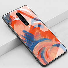 Handyhülle Silikon Hülle Rahmen Schutzhülle Spiegel Modisch Muster S01 für Xiaomi Poco X2 Orange