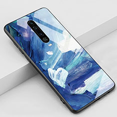 Handyhülle Silikon Hülle Rahmen Schutzhülle Spiegel Modisch Muster S01 für Xiaomi Redmi K30 4G Blau