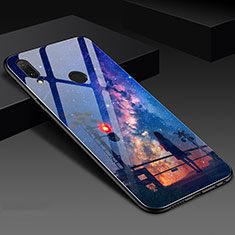Handyhülle Silikon Hülle Rahmen Schutzhülle Spiegel Modisch Muster S02 für Huawei Honor 10 Lite Blau
