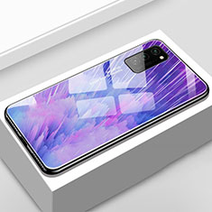 Handyhülle Silikon Hülle Rahmen Schutzhülle Spiegel Modisch Muster S02 für Huawei Honor V30 5G Violett
