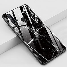 Handyhülle Silikon Hülle Rahmen Schutzhülle Spiegel Modisch Muster S02 für Huawei P20 Lite (2019) Schwarz