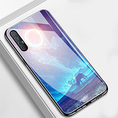 Handyhülle Silikon Hülle Rahmen Schutzhülle Spiegel Modisch Muster S02 für Oppo Reno3 Pro Violett