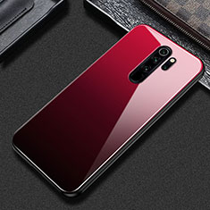 Handyhülle Silikon Hülle Rahmen Schutzhülle Spiegel Modisch Muster S02 für Xiaomi Redmi Note 8 Pro Rot