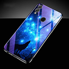 Handyhülle Silikon Hülle Rahmen Schutzhülle Spiegel Modisch Muster S04 für Huawei Honor 10 Lite Blau
