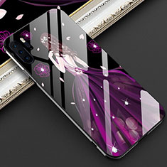 Handyhülle Silikon Hülle Rahmen Schutzhülle Spiegel Motiv Kleid Mädchen für Huawei P30 Pro New Edition Violett