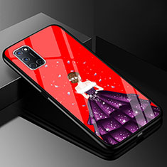 Handyhülle Silikon Hülle Rahmen Schutzhülle Spiegel Motiv Kleid Mädchen für Oppo A72 Violett