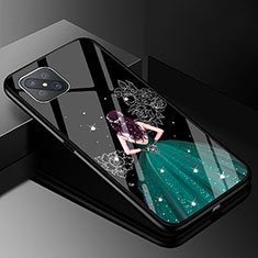 Handyhülle Silikon Hülle Rahmen Schutzhülle Spiegel Motiv Kleid Mädchen für Oppo A92s 5G Grün