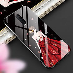 Handyhülle Silikon Hülle Rahmen Schutzhülle Spiegel Motiv Kleid Mädchen für Oppo RX17 Pro Rot