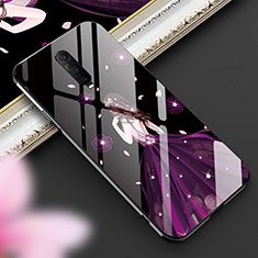 Handyhülle Silikon Hülle Rahmen Schutzhülle Spiegel Motiv Kleid Mädchen für Oppo RX17 Pro Violett