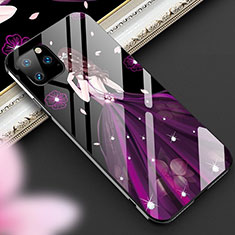 Handyhülle Silikon Hülle Rahmen Schutzhülle Spiegel Motiv Kleid Mädchen M01 für Apple iPhone 11 Pro Violett