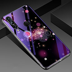 Handyhülle Silikon Hülle Rahmen Schutzhülle Spiegel Schmetterling K01 für Huawei P Smart+ Plus (2019) Violett