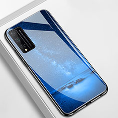 Handyhülle Silikon Hülle Rahmen Schutzhülle Spiegel Sternenhimmel für Huawei Honor Play4T Pro Blau