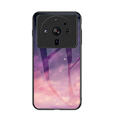 Handyhülle Silikon Hülle Rahmen Schutzhülle Spiegel Sternenhimmel für Xiaomi Mi 12 Ultra 5G Violett