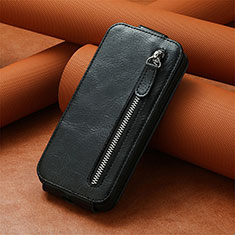 Handytasche Flip Schutzhülle Leder A01D für Samsung Galaxy S21 5G Schwarz