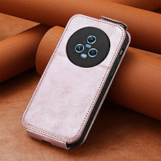 Handytasche Flip Schutzhülle Leder S01D für Huawei Honor Magic5 5G Rosegold